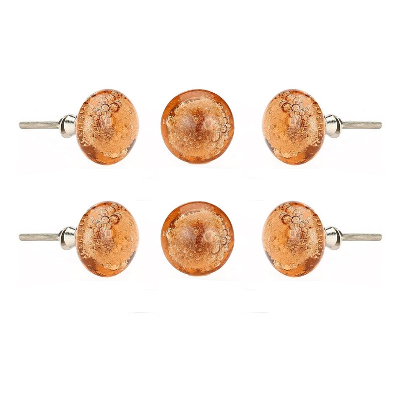 Perilla Home Set of 6 Knobs - Decorative Crystal Pulls Handles - Glass Knobs for Home Decor, Interior, Room, Kitchen, Cabinet, Hardware, Cupboard, Door, Knobs, Dresser, Wardrobe and Drawer - Image 1